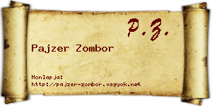 Pajzer Zombor névjegykártya